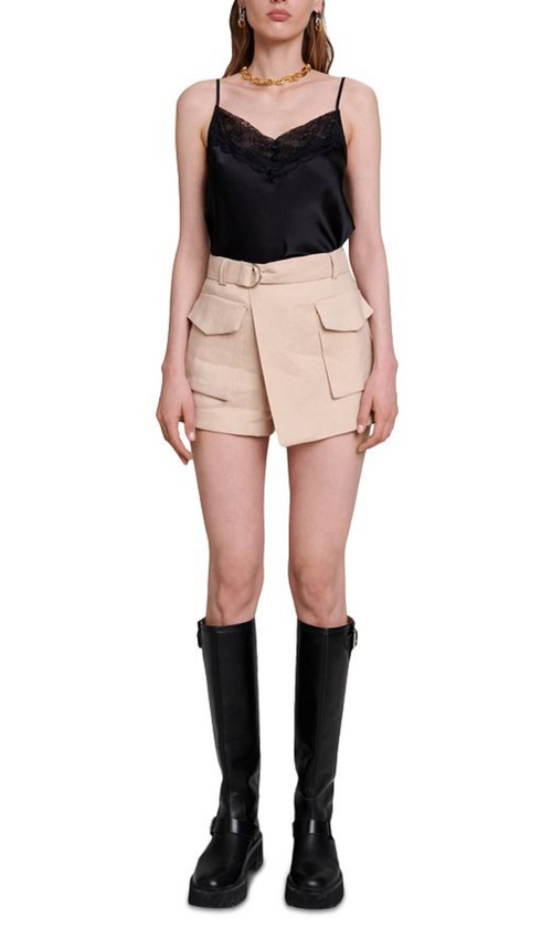Flowering Girl Women BEIGE BELTED SKORT