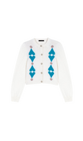 RHINESTONE HEART CROPPED CARDIGAN