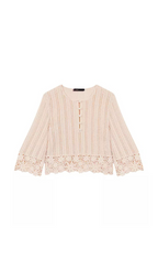 CROCHET TRIM TOP