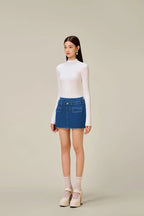 Flowering Girl Women Cathy Tweed Mini Skirt in blue