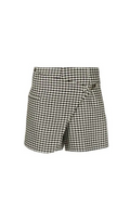 ASYMMETRIC HOUNDSTOOTH SHORTS