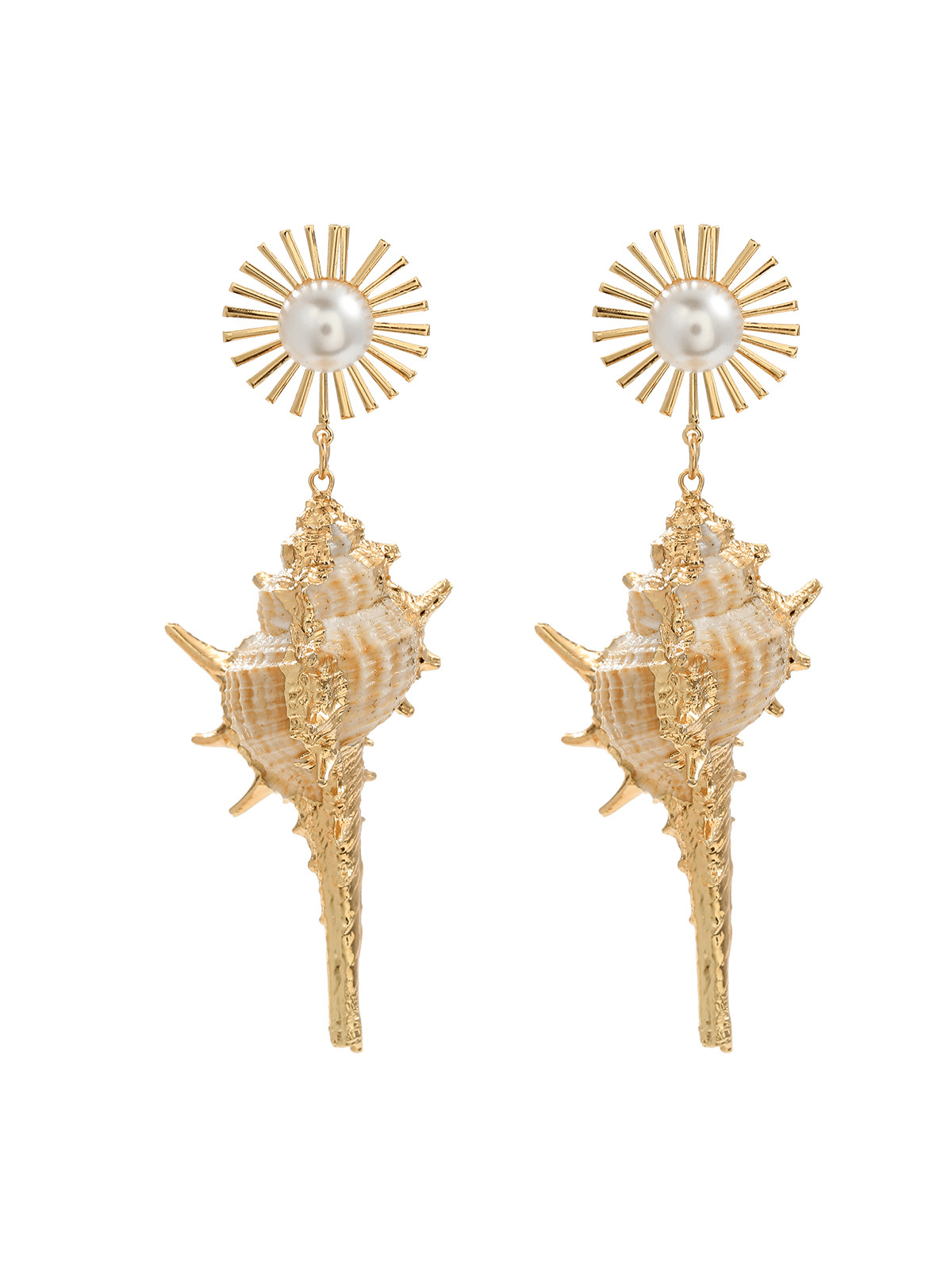 Flowering Girl Women Hoshi Pearl Conch Earrings