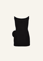 darlene Strapless Floral mini Dress in black
