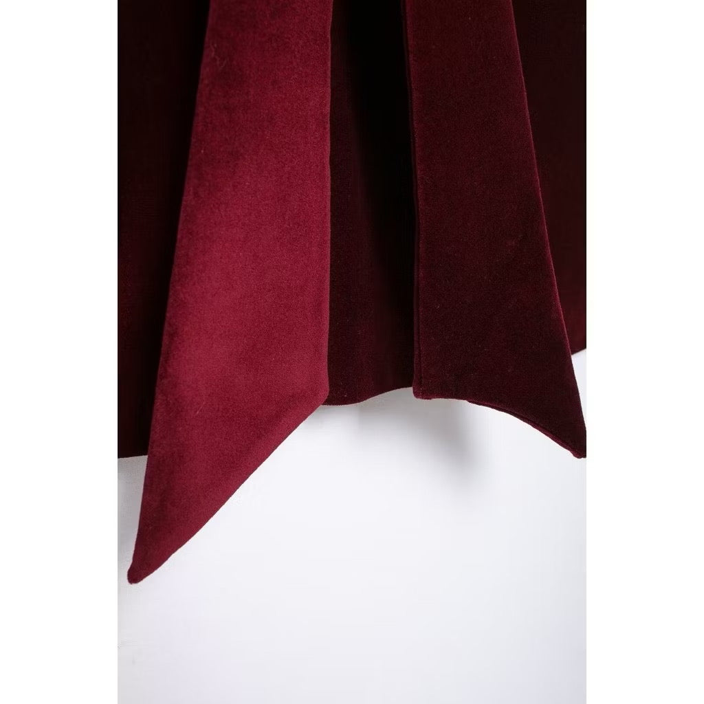 Flowering Girl Women Milan Velvet Top In Wine Red