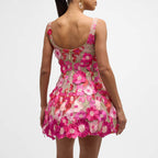 Flowering Girl Women Floral Mini Dress