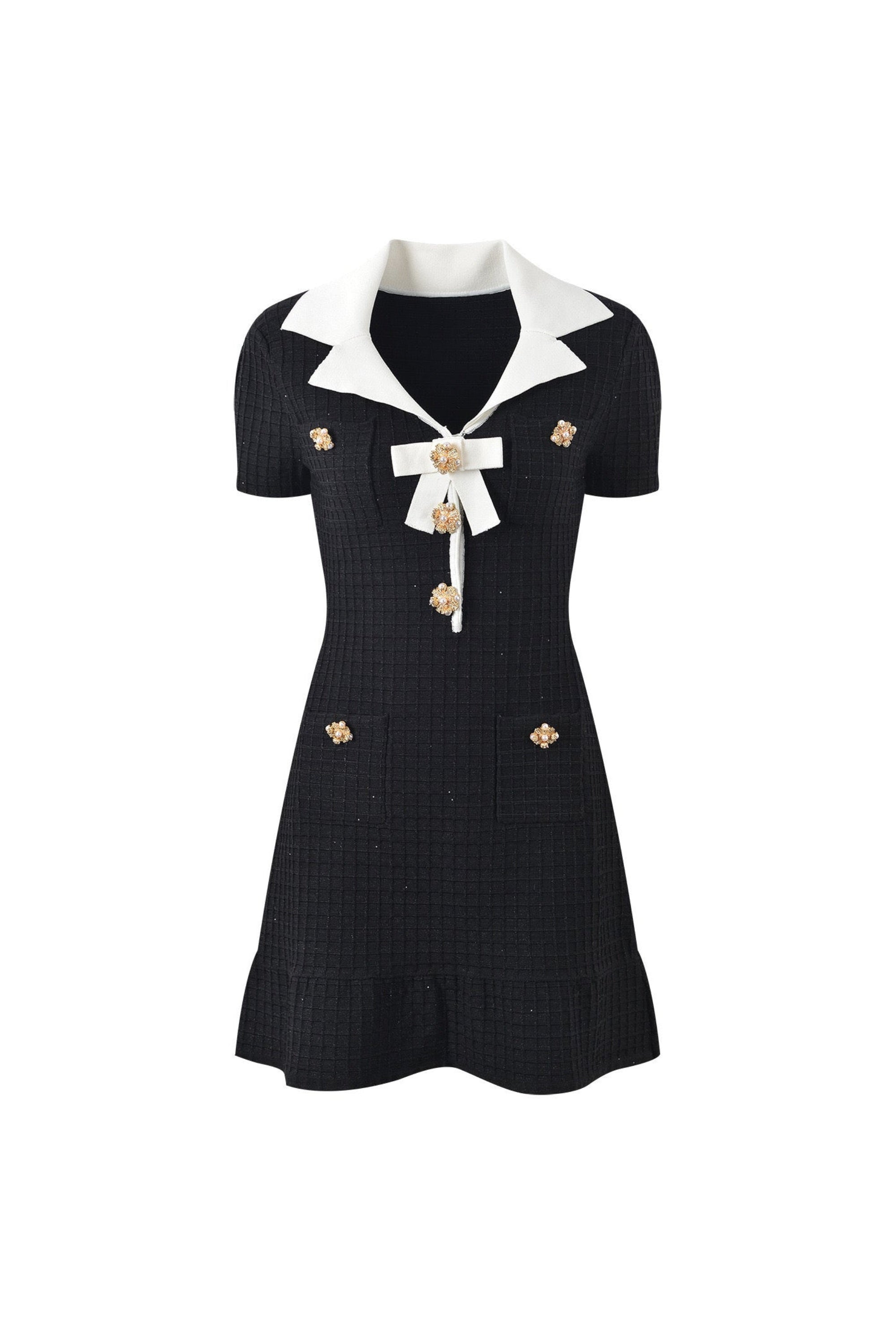 Flowering Girl Women Embellished Bouclé Mini Dress