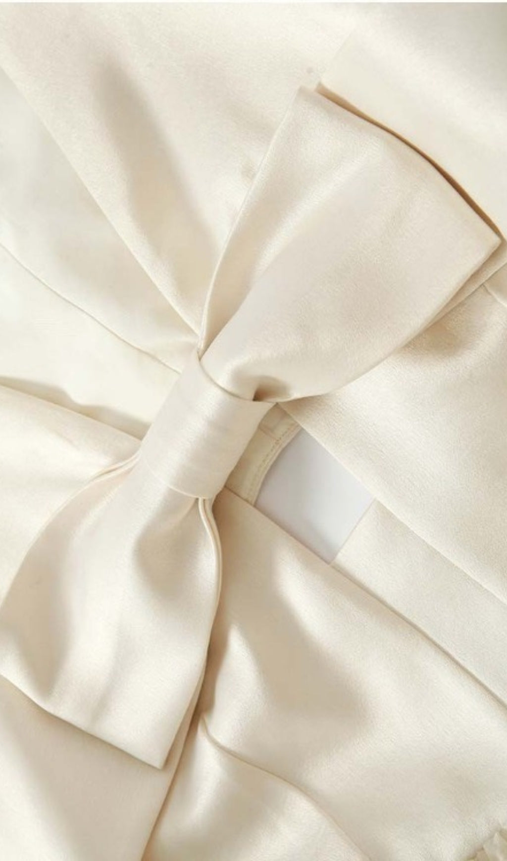 Flowering Girl Women Beige Bow Tiered Mini Dress