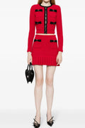 Flowering Girl Women Red Knit Skirt