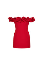 Flowering Girl Women Floral Embellished Crepe Mini Dress