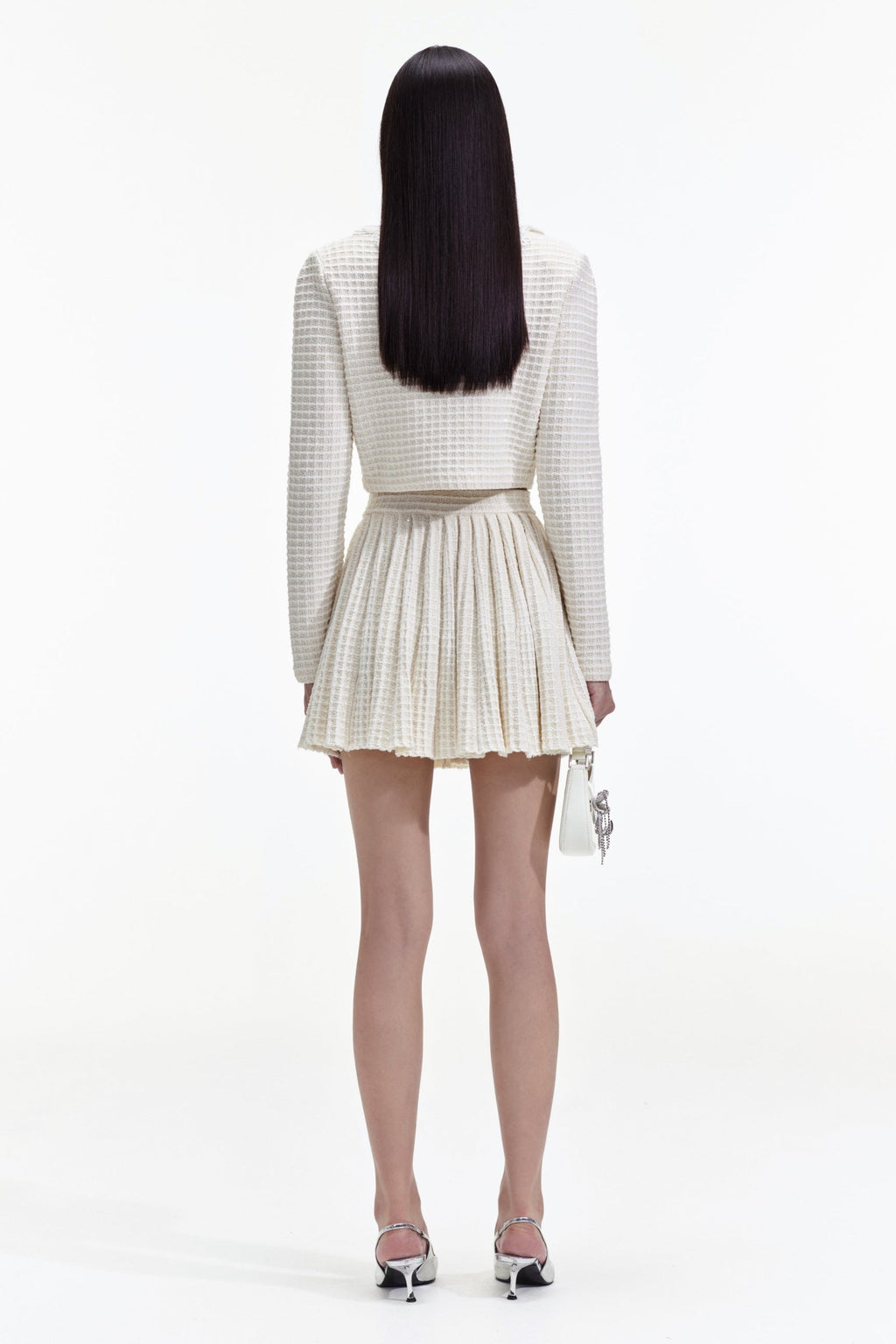 Flowering Girl Women Cream Knit Trim Skirt