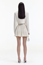Flowering Girl Women Cream Knit Trim Skirt