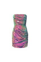 Flowering Girl Women Sequin Off Shoulder Mini Dress In Purple