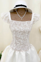 Iraiay Crochet Embroidery Mini Dress