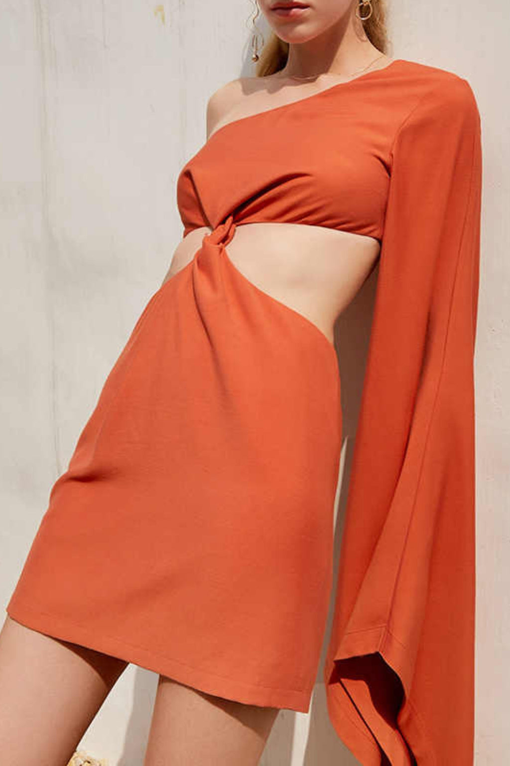 Flowering Girl Women Asymmetry One Shoulder Mini Dress