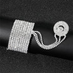 Dedrick Multi-Layer Rhinestone Interfinger Bracelet