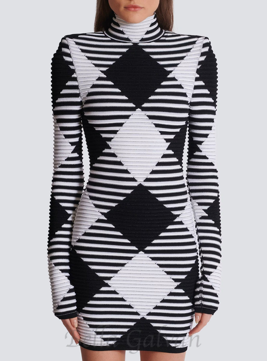 Flowering Girl Women mini dress in rolled gingham knit