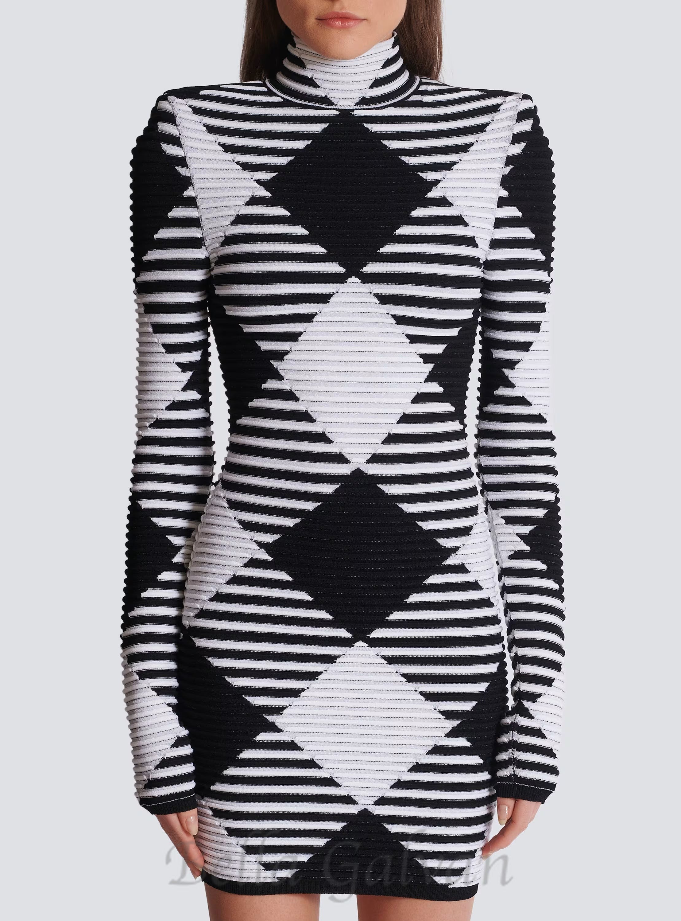 Flowering Girl Women mini dress in rolled gingham knit
