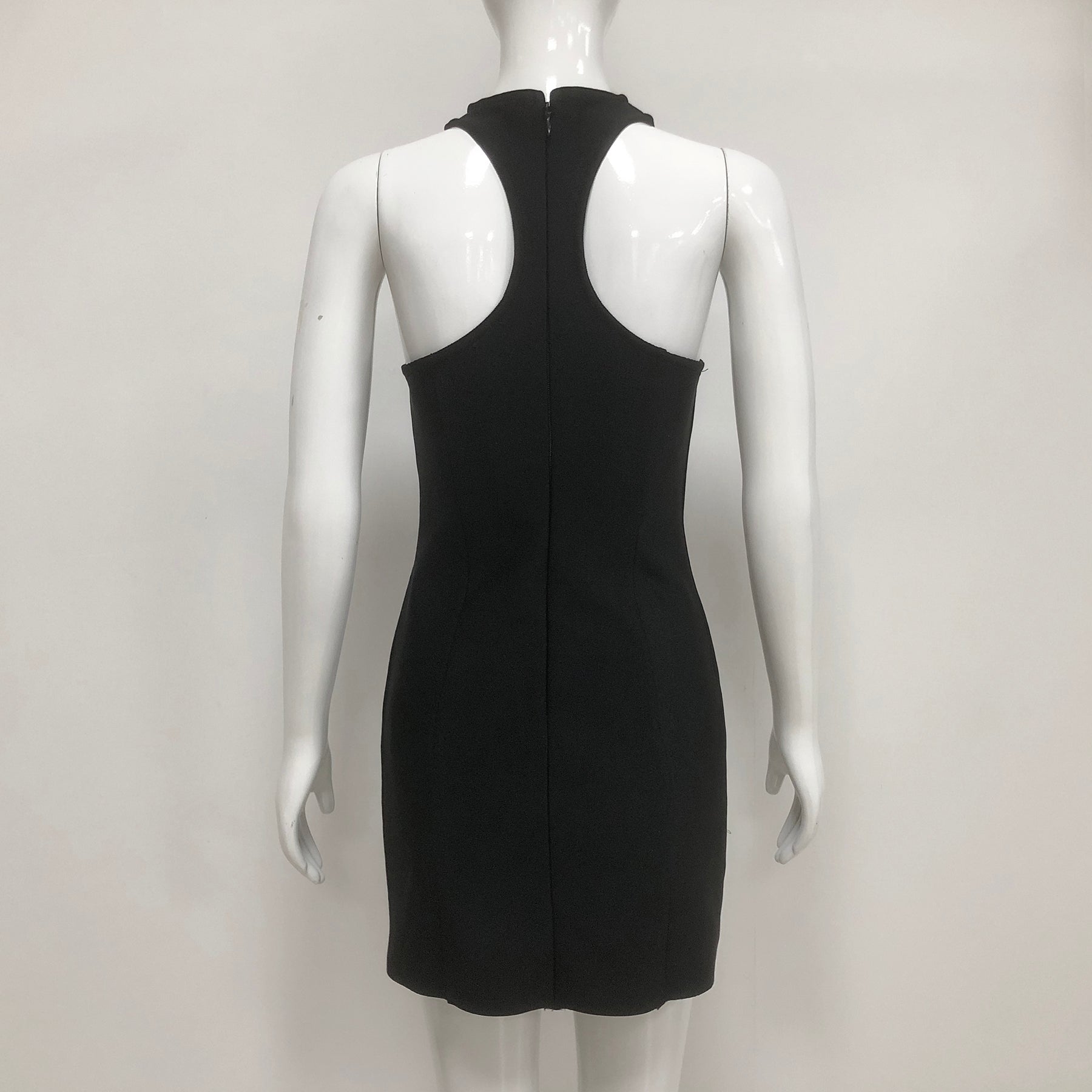 Flowering Girl Women Sleeveless collarless bandage mini dress in black