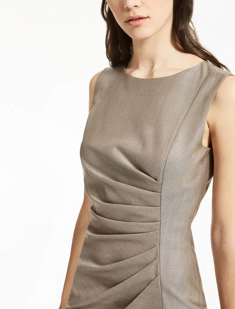 Flowering Girl Women Wool Silk Ruched Mini Dress