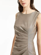 Flowering Girl Women Wool Silk Ruched Mini Dress