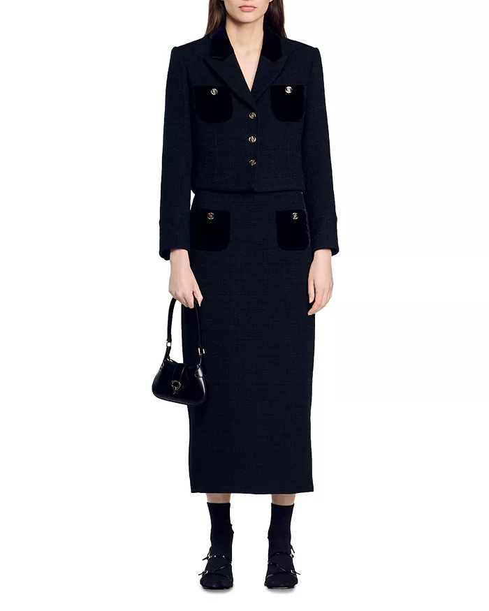 Flowering Girl Women Vic Cropped Blazer in black