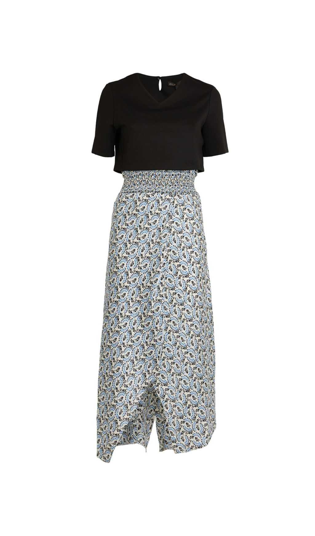 CROP TOP PRINTED SATIN SKIRT SUIT