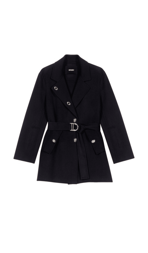 Flowering Girl Women BELTED TWEED COAT