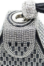 Flowering Girl Women Rhinestone-embellished Pyramid Handbag