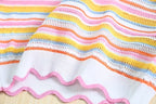 Flowering Girl Women Rainbow Striped Knit Tank Top