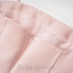 Flowering Girl Women pink bowknot top skirt set