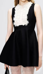 Flowering Girl Women Daray Black Lace Sleeveless Mini Dress