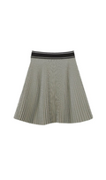 RHINESTONE HOUNDSTOOTH PLEATED MINI SKIRT