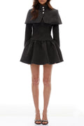 Hawthy Polka Dot Cape & Dress Set