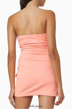 Flowering Girl Women Misha Collection Alston Bonded Crepe Mini Dress in Pink