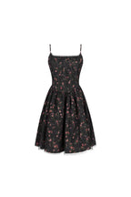 Jubin Mesh printed fishbone mini dress in black