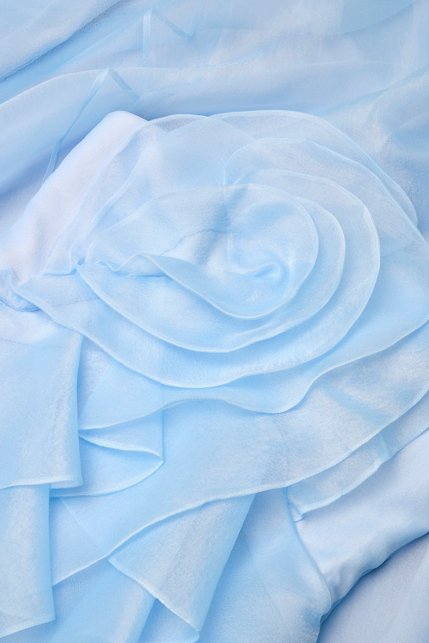 mandy off-shoulder flower ruffle maxi dress - blue