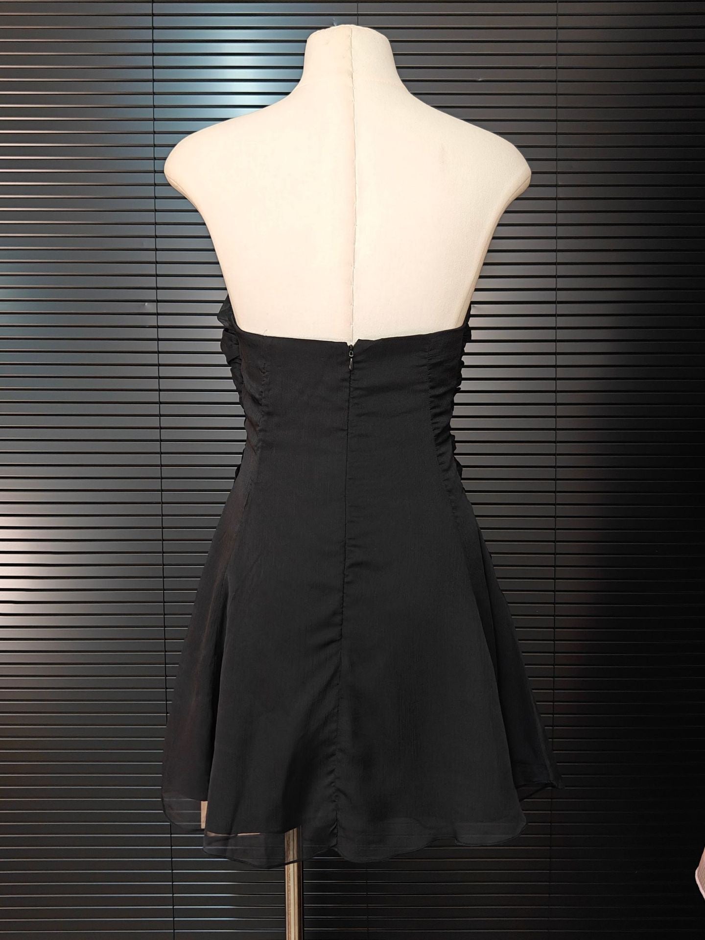 Flowering Girl Women Strapless Cutout Mini Dress - Black