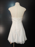 Flowering Girl Women Strapless Cutout Mini Dress - White