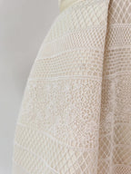Flowering Girl Women Teresa Beige A-Line Straight Across Neck Lace Mini Dress