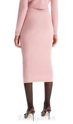 Flowering Girl Women knitted midi skirt in Pink