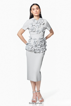 Flowering Girl Women trista Flower Two-Piece Set in white