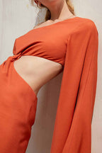 Flowering Girl Women Asymmetry One Shoulder Mini Dress