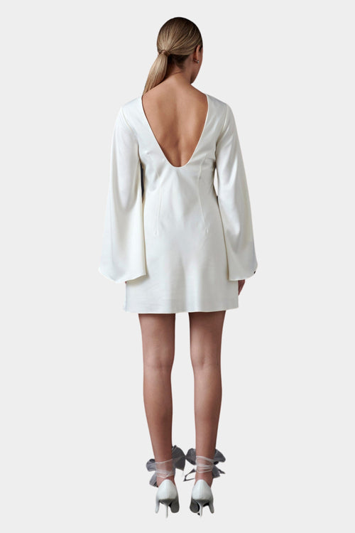 Flowering Girl Women Bell-Sleeve Mini Dress