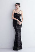 Flowering Girl Women Marian Black Cutout Sequins Halter Maxi Dress