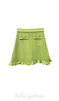 Flowering Girl Women Alina Knit Mini Skirt in Olive Green