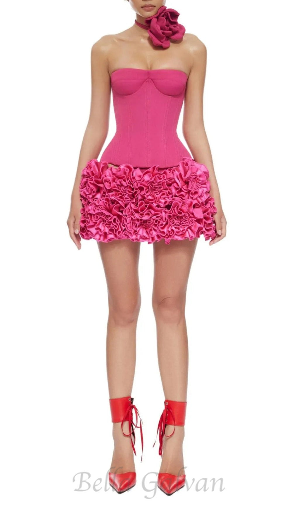 Flowering Girl Women CLEGG PINK CORSET FLOWER TWO-PIECE SET