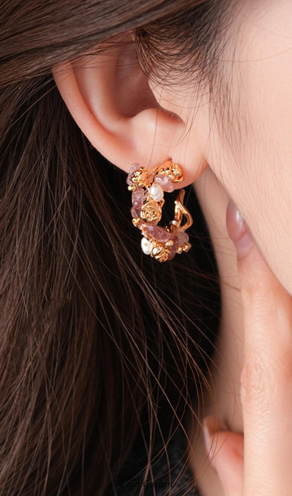 Flowering Girl Women Dulcea Pearl Earrings