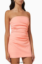 Flowering Girl Women Misha Collection Alston Bonded Crepe Mini Dress in Pink
