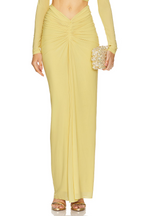 Flowering Girl Women cut out bodycon bandage maxi dress in yellow
