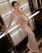 Flowering Girl Women Aubelin Sequin Two Piece Set - Nude